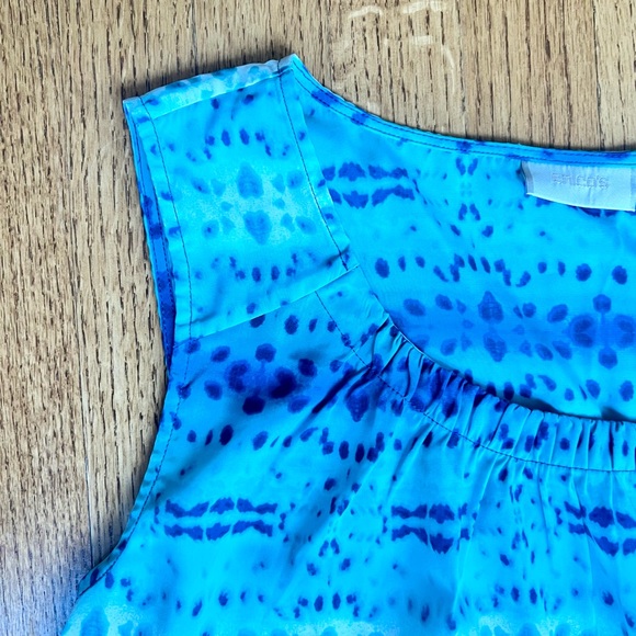 CHICOS BLUE OMBRÉ STRIPE PRINT TANK - Picture 4 of 6
